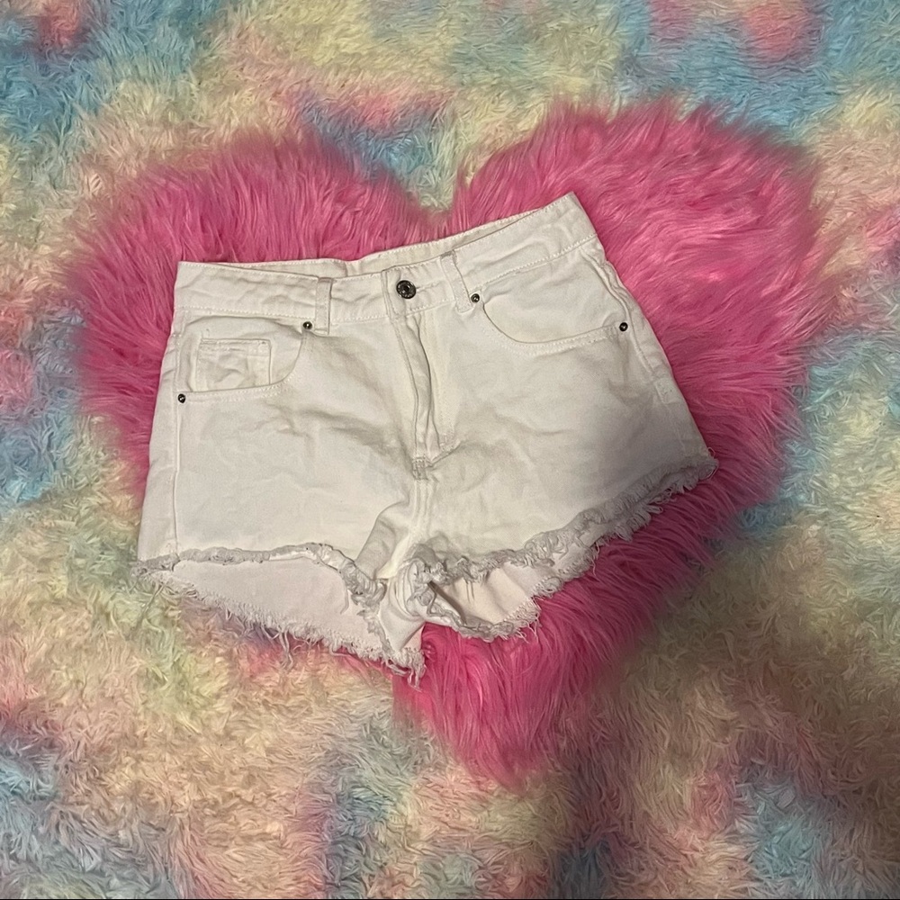 White Denim Jean Shorts Petite
